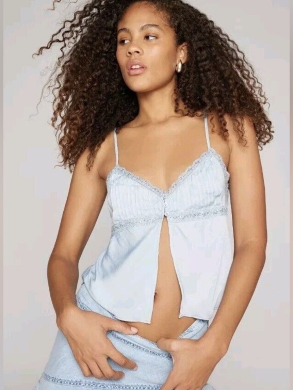 UO Kimchi Blue Margarette cami in Ski M NWT